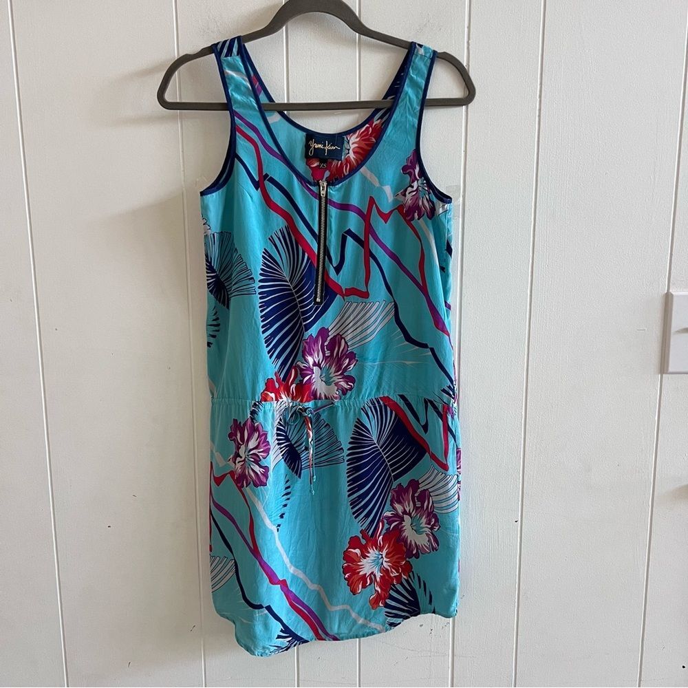 Yumi Kim Silk Tropical Sleeveless Dress